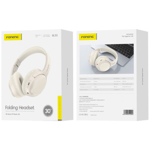 FONENG wireless over-ear headphones BL53 Beige