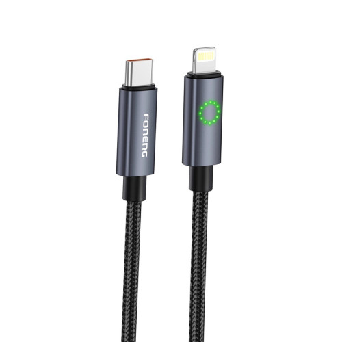 FONENG Kabel XS08 USB-C - Lightning PD 27W 1.2M Schwarz
