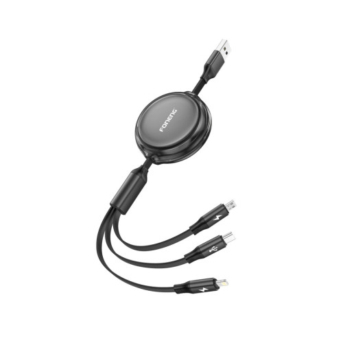 FONENG kabel X113 3w1 3A 1.1M Czarny