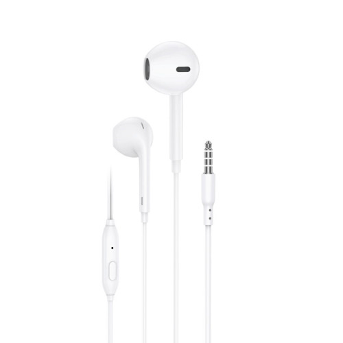 FONENG słuchawki przewodowe EP100 JACK 3.5MM z mikrofonem 1.2M Biały