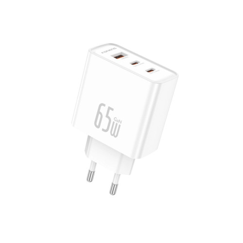 FONENG ładowarka sieciowa Gan50-EU GaN PD 65W 2xUSB-C + 1xUSB QC3.0 Biały