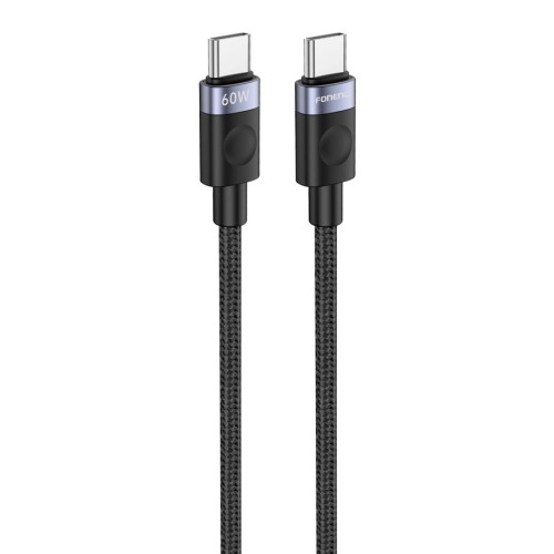FONENG kabel X115 USB-C - USB-C PD 60W 1M Czarny
