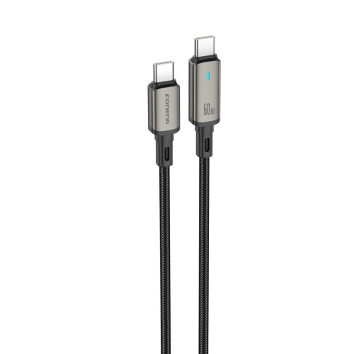 FONENG kabel XS12 USB-C - USB-C PD 60W 1.2M Czarny