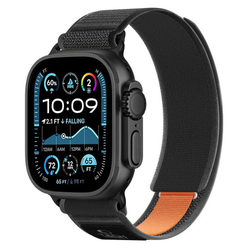 Pasek Tech-Protect Nylon Elite do Apple Watch 8/9/10/11/SE/Ultra 44/45/46/49mm Black/orange