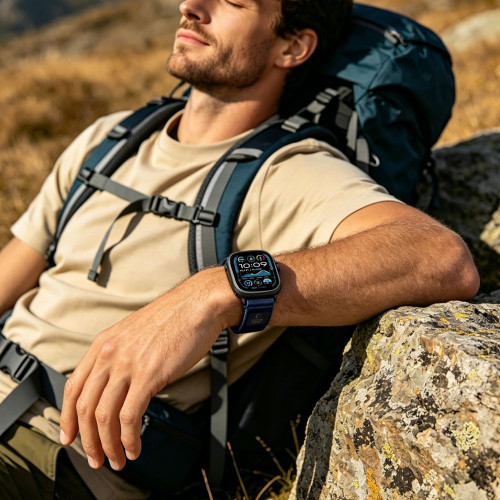 Pasek Tech-Protect Nylon Elite do Apple Watch 8/9/10/11/SE/Ultra 44/45/46/49mm Navy/orange