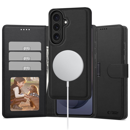 Tech-Protect Wallet MagSafe Case for Samsung Galaxy S26 Matte Black
