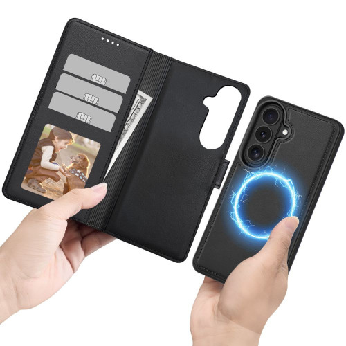 Tech-Protect Wallet MagSafe Case for Samsung Galaxy S26 Matte Black