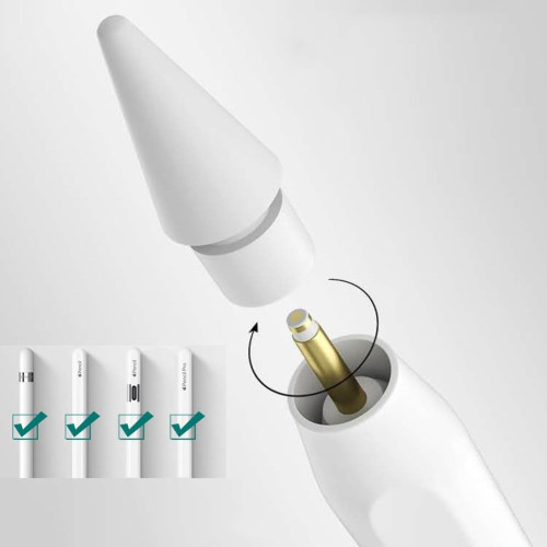 Tech-Protect Stylus Tips for Apple Pencil White [4 PACK]