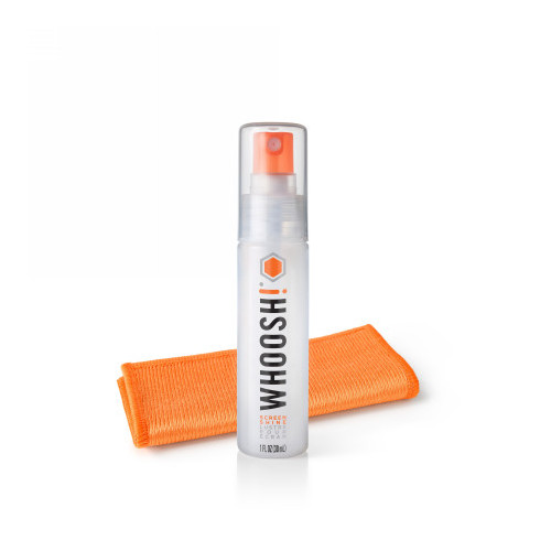 Spray pentru curățarea ecranelor Whoosh Go 30ml + cârpă din microfibră