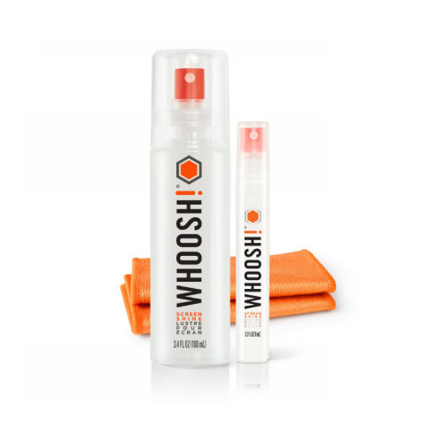 Whoosh Duo Screen Cleaning Spray 100ml + 8ml spray + 2 microfiber cloths