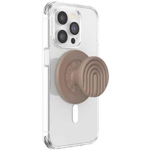 Uchwyt i podstawka do telefonu           Popsockets MagSafe Round PopOut Latte Curves MagSafe beżowy