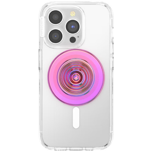 Uchwyt i podstawka do telefonu           Popsockets Round Ripple Iridescent Aviation Opalescent MagSafe różowy