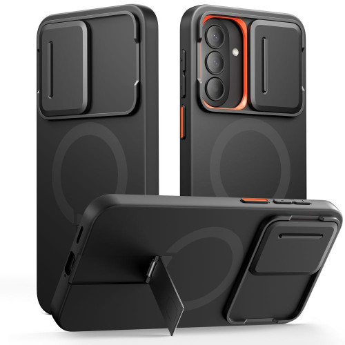 Tech-Protect Kevlar Aura MagSafe Case for Samsung Galaxy A57 Black/orange