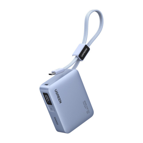 Išorinė baterija UGREEN PB584 10 000 mAh su integruotu laidu ir ekranu