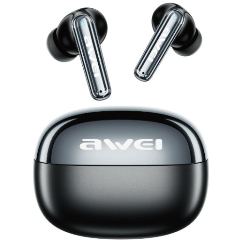 Căști wireless T92 ANC Pro + stație de docking neagră