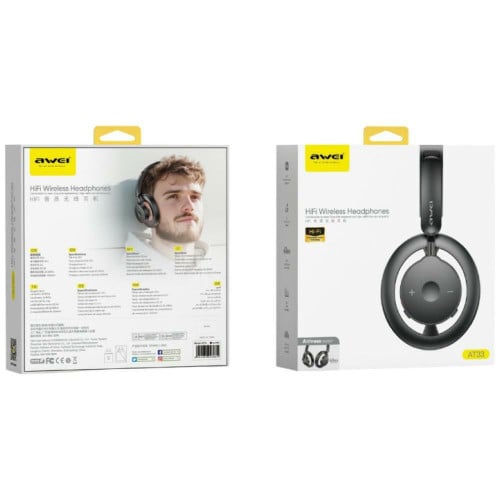 Căști over-ear wireless AWEI AT33 negre