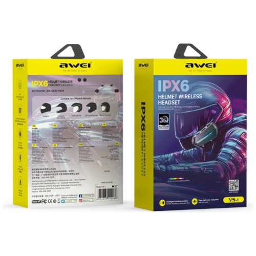 Headset for helmet AWEI VS-1 V5.4 black