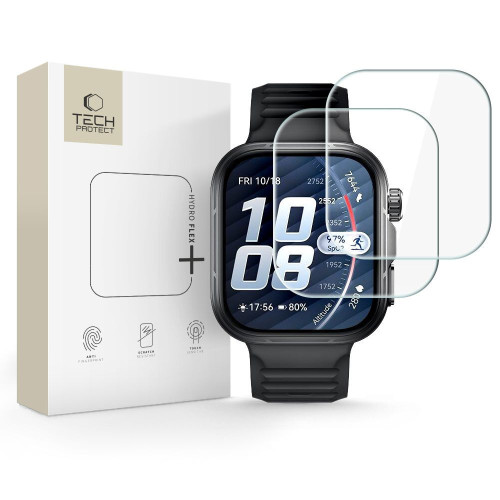 Folia HydroŻelowa Tech-protect Hydro Flex+ 2-pack Huawei Watch Fit 5 Pro Clear
