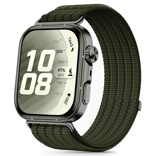Tech-protect Nylon Huawei Watch Fit 3 / 4 / 4 Pro / 5 / 5 Pro Military Green