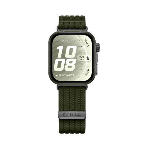 Tech-protect Nylon Huawei Watch Fit 3 / 4 / 4 Pro / 5 / 5 Pro Military Green