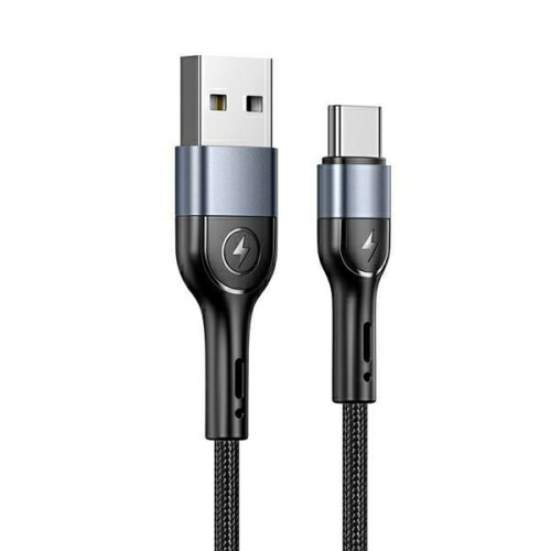 USAMS Kabel pleciony U55 USB-C1szt. for set U55 czarny/black 1m SJ449USBSG01 (US-SJ449)