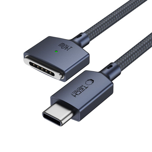 Tech-protect Mmc01 Ultraboost Magnetic Macbook Cable Type-c To Magsafe 3 140w 200cm Midnight Blue