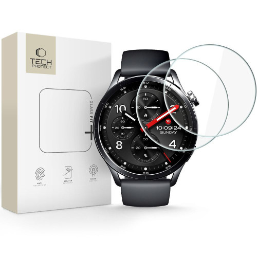 SzkŁo Hartowane Tech-protect Glass Fit+ 2-pack Xiaomi Watch S5 (46 Mm) Clear