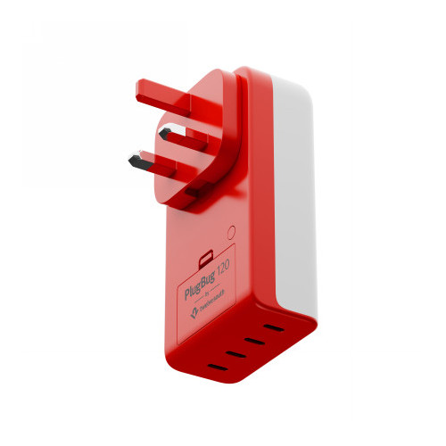 Twelve South PlugBug 120 - ładowarka sieciowa 120W PD, 4x USB-C kompatybilna z Apple Find My (wtyczki EU i UK w zestawie)