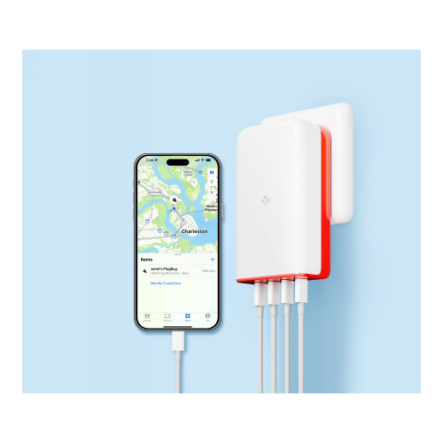 Twelve South PlugBug 120 - ładowarka sieciowa 120W PD, 4x USB-C kompatybilna z Apple Find My (wtyczki EU i UK w zestawie)