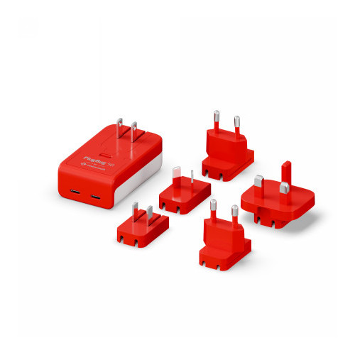 Twelve South PlugBug 50 travel - ładowarka sieciowa 50W PD, 2x USB-C kompatybilna z Apple Find My (wtyczki EU, UK, US, KR, A