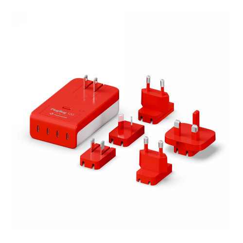Twelve South PlugBug 120 travel - ładowarka sieciowa 120W PD, 4x USB-C kompatybilna z Apple Find My (wtyczki EU, UK, US, KR,