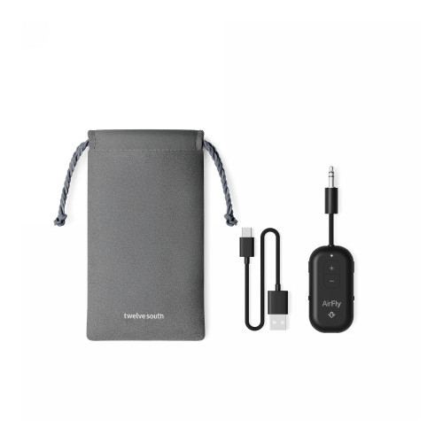 Twelve South AirFly Pro 2 - adapter Bluetooth do wejścia 3,5mm jack kompatybilny z AirPods i innymi słuchawkami Bluetooth, 