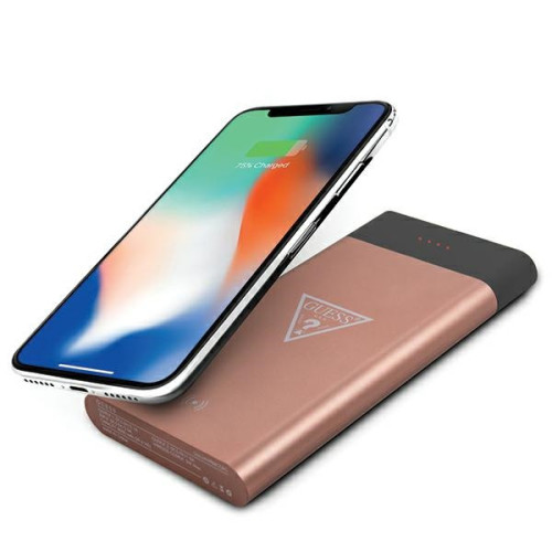 Guess Powerbank indukcyjny GUL24WPB8TLRG8000mAh różowy/pink