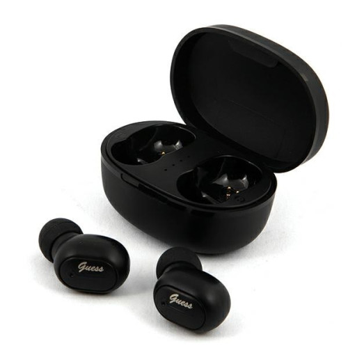 Guess Bluetooth headphones GUTWST30BKTWS + docking station black/black