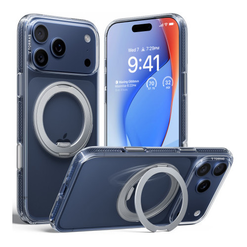 TORRAS Ostand R Fitness - etui do iPhone 17 Pro kompatybilne z MagSafe (clear)