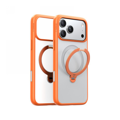TORRAS Ostand Spin - etui do iPhone 17 Pro Max kompatybilne z MagSafe (energy orange)