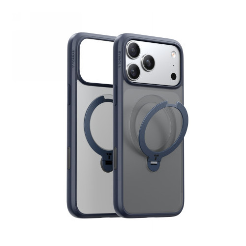 TORRAS Ostand Spin - etui do iPhone 17 Pro Max kompatybilne z MagSafe (midnight blue)