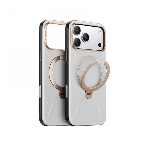 TORRAS QPro Leather - etui do iPhone 17 Pro kompatybilne z MagSafe (pearl gray)