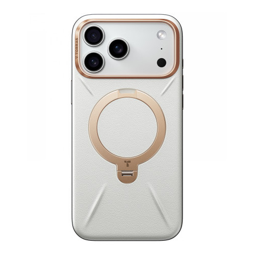 TORRAS QPro Leather - etui do iPhone 17 Pro kompatybilne z MagSafe (pearl gray)
