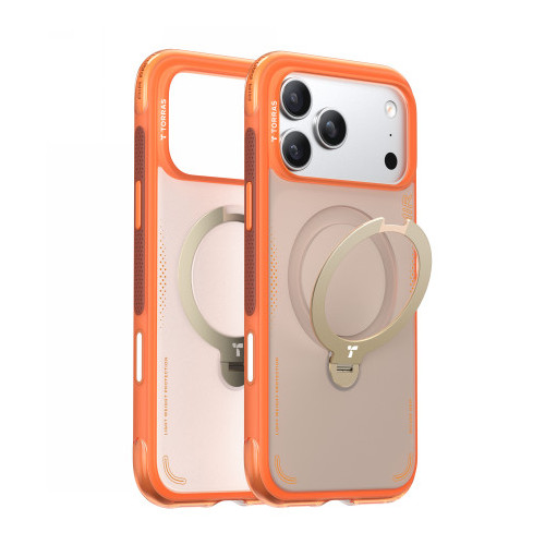 TORRAS Ostand Spin Air - etui do iPhone 17 Pro Max kompatybilne z MagSafe (horizon orange)