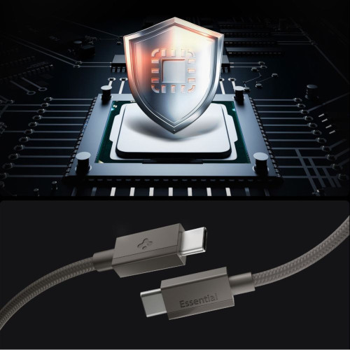 Spigen Eb6015cc Essential Type-c Cable 60w 150cm Gunmetal