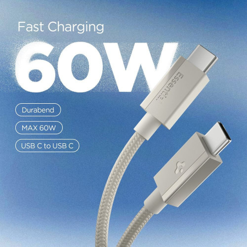 Spigen Eb6015cc Essential Type-c Cable 60w 150cm Natural Titanium
