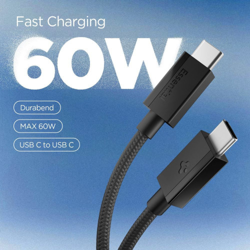 Spigen Eb6015cc Essential Type-c Cable 60w 150cm Black