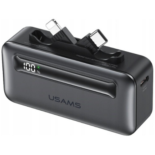 Powerbank USAMS XB-Series CD233 5000mAh PD 20W with USB-C / Lightning cable silver