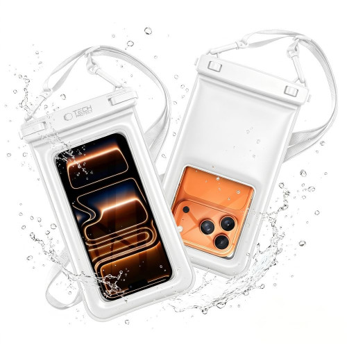 Tech-protect Uwc7 Universal Waterproof Floating Case 6.9 Inch White