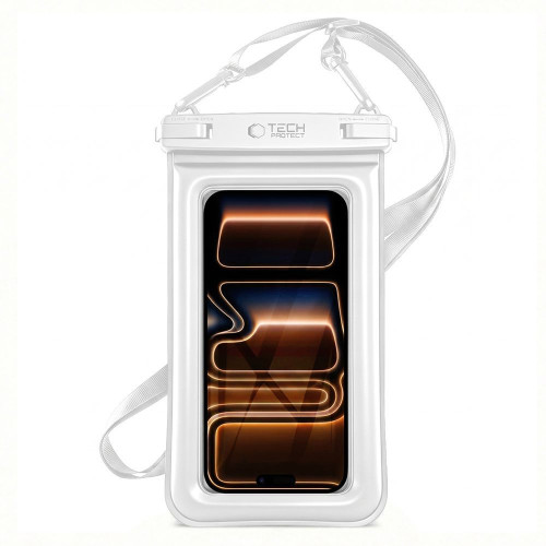 Tech-protect Uwc7 Universal Waterproof Floating Case 6.9 Inch White