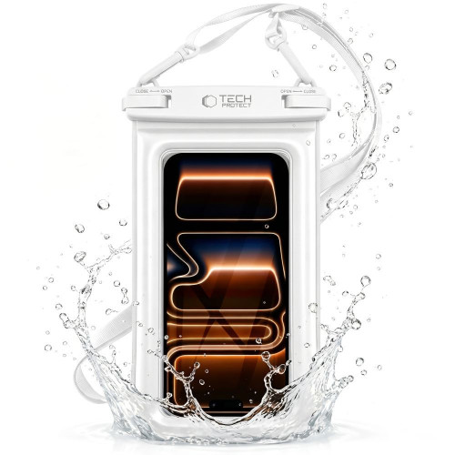 Tech-protect Uwc7 Universal Waterproof Floating Case 6.9 Inch White