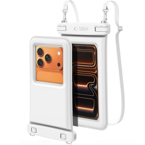 Tech-protect Uwc7 Universal Waterproof Floating Case 6.9 Inch White