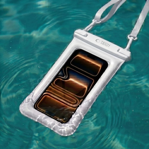 Tech-protect Uwc7 Universal Waterproof Floating Case 6.9 Inch White