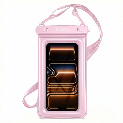 Tech-protect Uwc7 Universal Waterproof Floating Case 6.9 Inch Pink